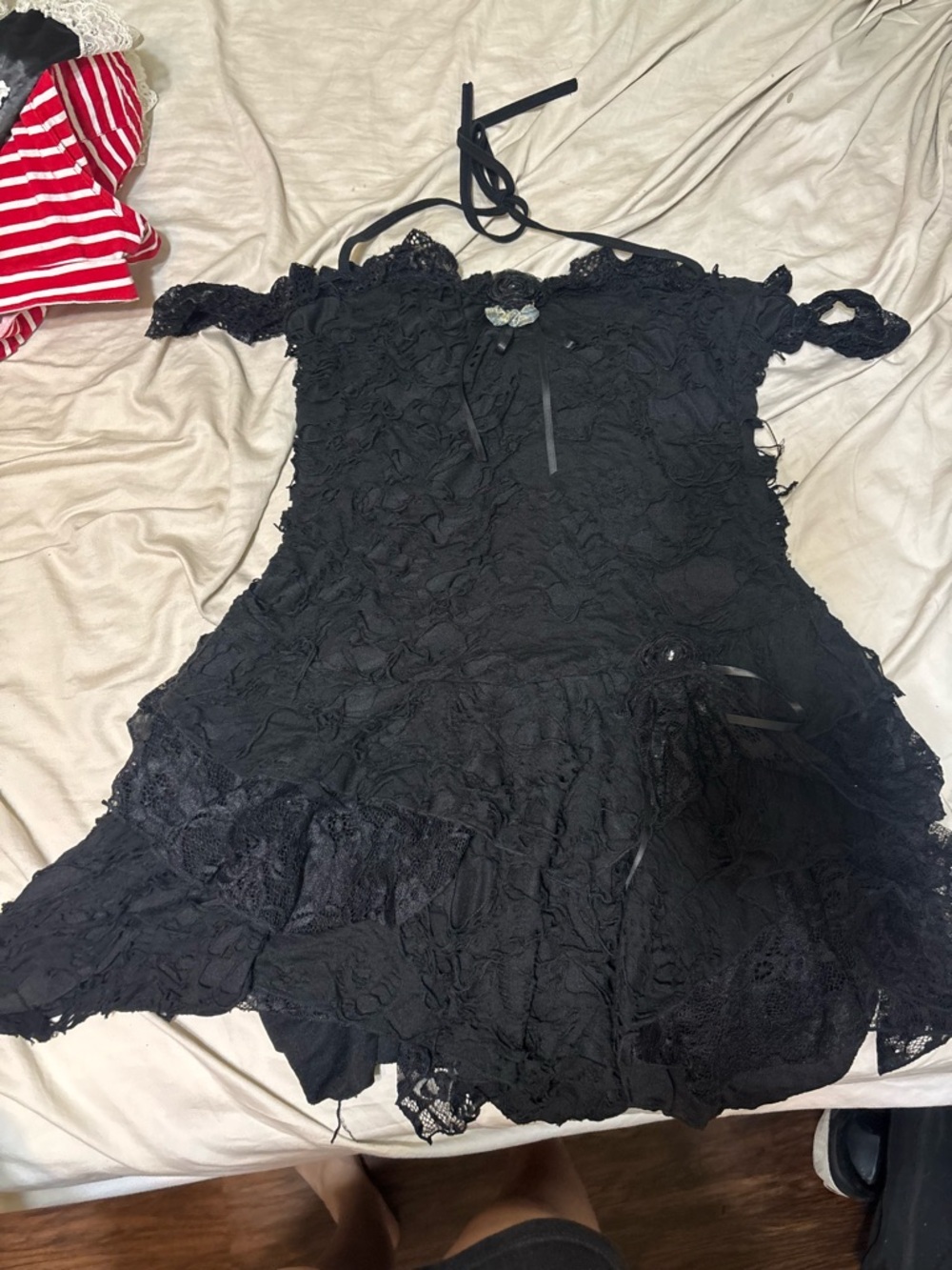 Dolls Kill Black Lace Mini Dress